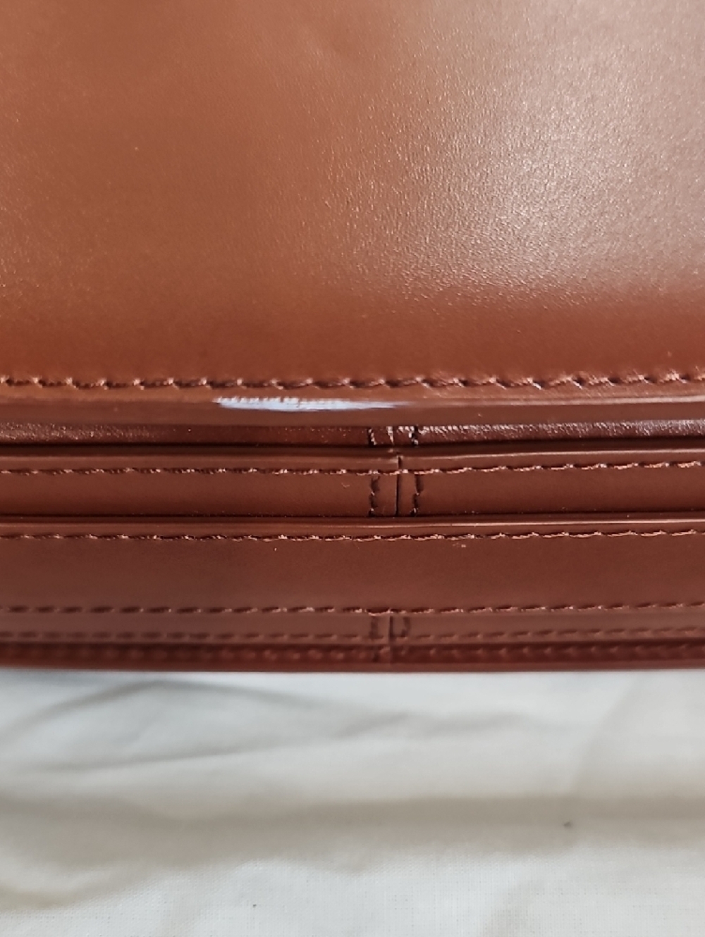 A.P.C. Chestnut Brown Leather Crossbody with Gold Hardware - Picture 7 of 10